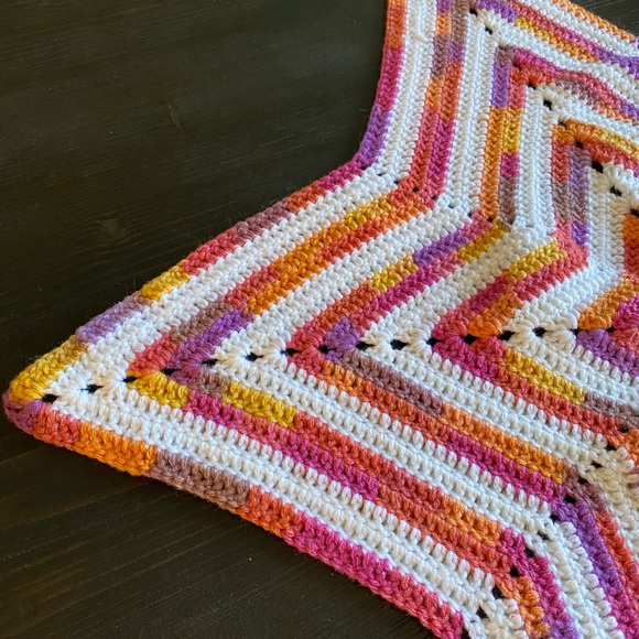 Crochet Star Baby Blanket or Accent Throw - Picture 3 of 5